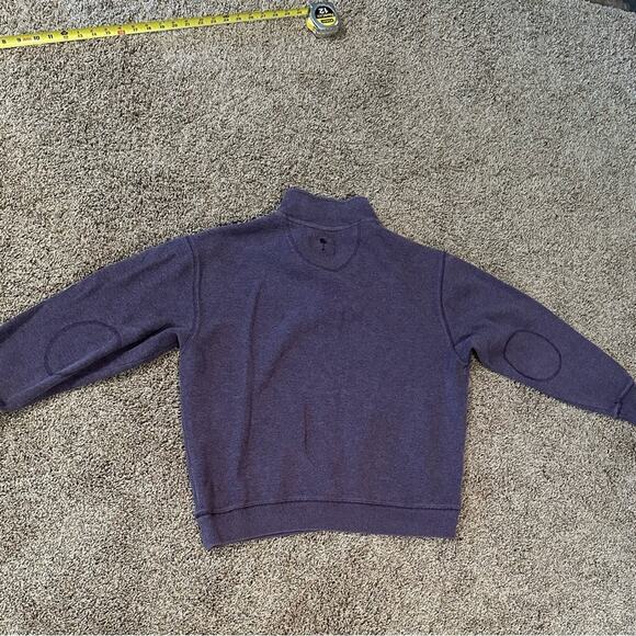 Paradise Collection Purple Zip Up Sweater with Elbow Patches - Picture 10 of 10